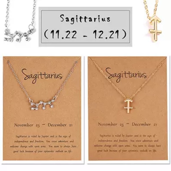 Urban Outfitters Jewelry - Sagittarius Zodiac Sign Constellation Necklace Duo